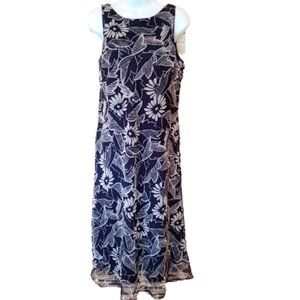 Black and White Floral Tank Dress Size 12